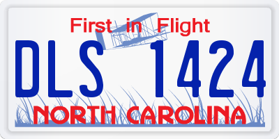 NC license plate DLS1424