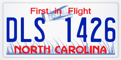 NC license plate DLS1426