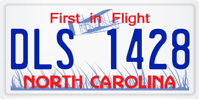 NC license plate DLS1428