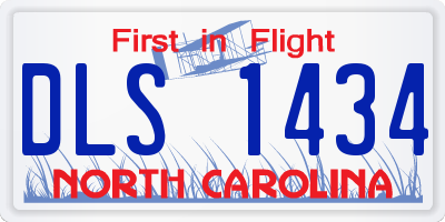 NC license plate DLS1434