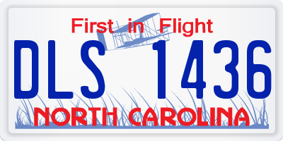 NC license plate DLS1436