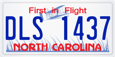 NC license plate DLS1437