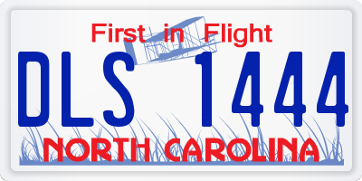 NC license plate DLS1444