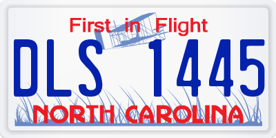 NC license plate DLS1445