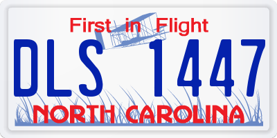 NC license plate DLS1447