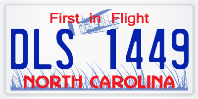 NC license plate DLS1449