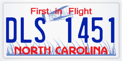 NC license plate DLS1451