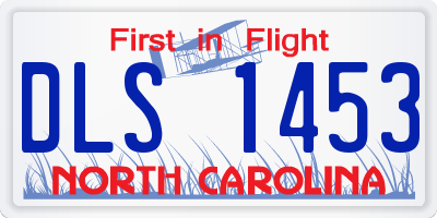 NC license plate DLS1453