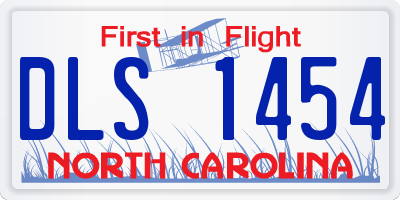 NC license plate DLS1454