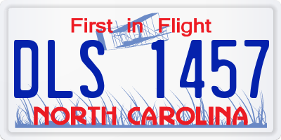 NC license plate DLS1457