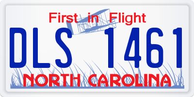 NC license plate DLS1461