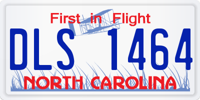 NC license plate DLS1464