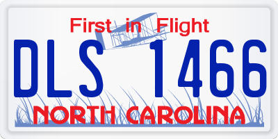 NC license plate DLS1466