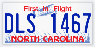 NC license plate DLS1467