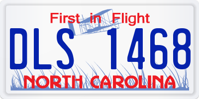 NC license plate DLS1468