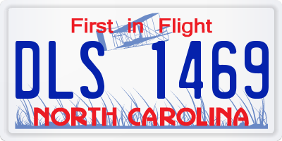 NC license plate DLS1469