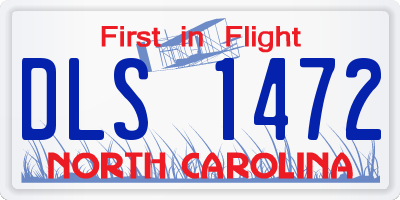 NC license plate DLS1472