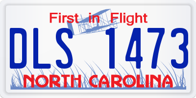 NC license plate DLS1473