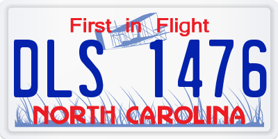NC license plate DLS1476