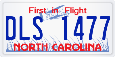 NC license plate DLS1477