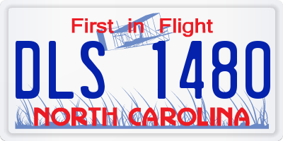 NC license plate DLS1480