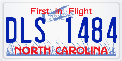NC license plate DLS1484
