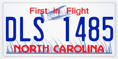NC license plate DLS1485