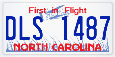 NC license plate DLS1487