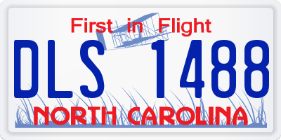 NC license plate DLS1488