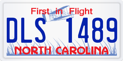 NC license plate DLS1489