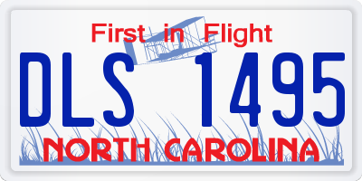 NC license plate DLS1495