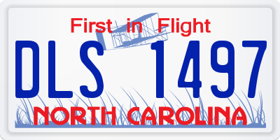 NC license plate DLS1497