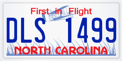 NC license plate DLS1499