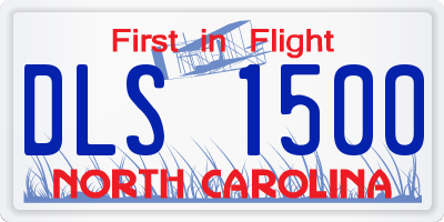 NC license plate DLS1500