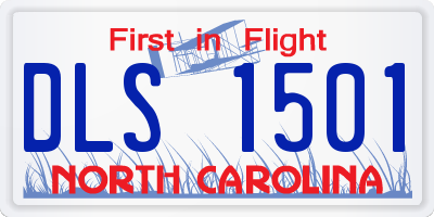 NC license plate DLS1501