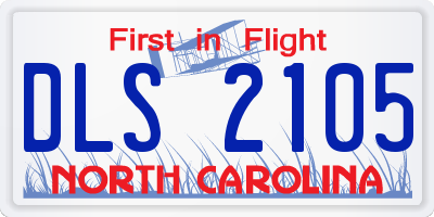 NC license plate DLS2105