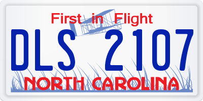 NC license plate DLS2107