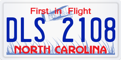 NC license plate DLS2108