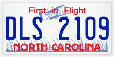 NC license plate DLS2109
