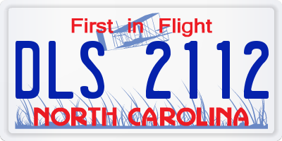 NC license plate DLS2112