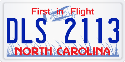 NC license plate DLS2113