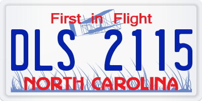 NC license plate DLS2115