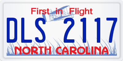 NC license plate DLS2117