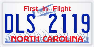 NC license plate DLS2119