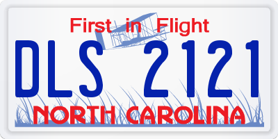 NC license plate DLS2121