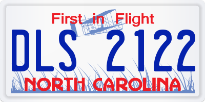 NC license plate DLS2122