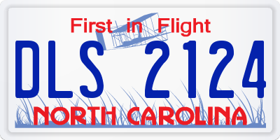 NC license plate DLS2124