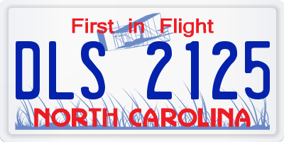NC license plate DLS2125
