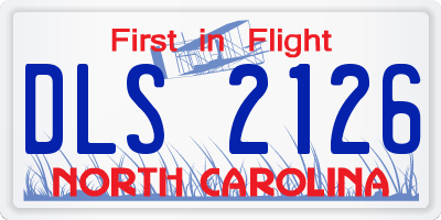 NC license plate DLS2126