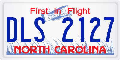 NC license plate DLS2127